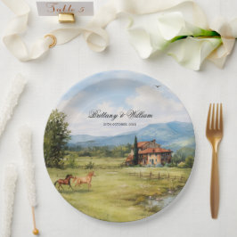 Italian Tuscan Countryside Wedding Papieren Bordje