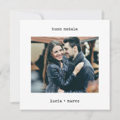Italian Typewriter | Buon Natale Christmas Photo Feestdagenkaart (Voorkant)