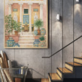 Italian Villa Patio with Classical Columns Poster