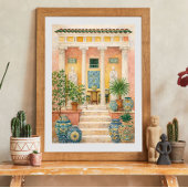 Italian Villa Patio with Classical Columns Poster