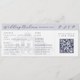 Italian Villa Plane Ticket Destination Wedding Kaart