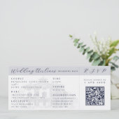 Italian Villa Plane Ticket Destination Wedding  Kaart (Staand voorkant)