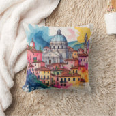 Italian Village Dome - Aquarel Charm Kussen (Deken)