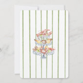 Italian Watercolor Rustic Bridal Shower Invitation Kaart (Achterkant)