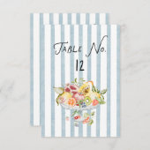 Italian Watercolor Rustic Wedding Table Number RSVP Kaartje (Voorkant / Achterkant)