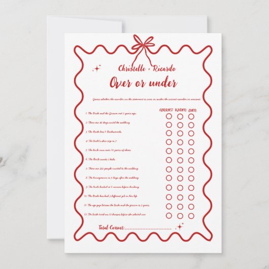 Italian Wavy Over of onder vrijgezellenfeest game  Aankondiging (Voorkant)