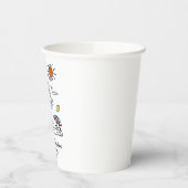 Italian Wedding Whimsical Hand Drawn Amalfi Coast  Papieren Bekers (Links)