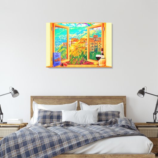 Italian Window Canvas Wall Art (Insitu (Slaapkamer))