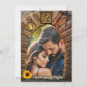 Italian Wine Themed Photo Wedding Save The Date (Achterkant)