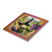 Italian Wine Themed Tuscan Ceramic Tile Tegeltje (Zijkant)
