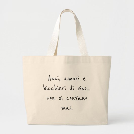 Italian words tote bag (Voorkant)