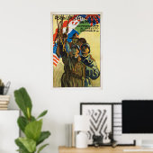 Italian WWII Propaganda Poster Allied Support Art (Thuiskantoor)
