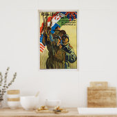 Italian WWII Propaganda Poster Allied Support Art (Keuken)