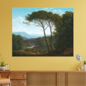 Italianaat Landschap met Pines, Hendrik Voogd, 17 Canvas Afdruk (Insitu (Woonkamer))