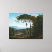Italianaat Landschap met Pines, Hendrik Voogd, 17 Canvas Afdruk (Voorkant)