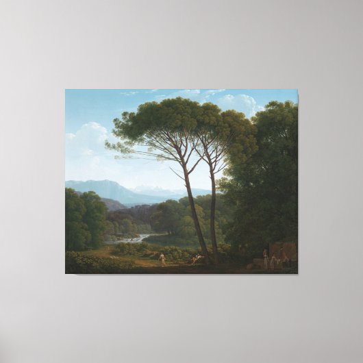 Italianaat Landschap met Pines, Hendrik Voogd, 17 Canvas Afdruk (Voorkant)