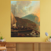 Italianate River Landscape, Adam Pijnacker, ca. 16 Canvas Afdruk (Insitu (Woonkamer))