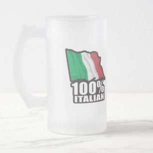 Italianen als liefde maakt de wereld de rug toeker matglas bierpul