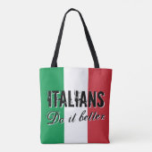 Italianen doen de canvas tas beter met de Italiaan (Achterkant)