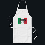 Italianen doen het beter grappig BBQ-pron voor man Lang Schort<br><div class="desc">Italianen doen het beter grappige BBQ-pron voor mannen en vrouwen. Humoureus citaat cadeauideeën voor hem en haar. Italiaanse vlag met typografie. Cute baking/kookgift idee voor chef-kokvader, moeder, moeder, oom, opa, man, broer, italiaans-amerikaanse familie enz. Patriottische vlag van Italië. Voeg je eigen grappige uitdrukking, gezegde of slogan toe. Barbecuespannen verkrijgbaar in...</div>