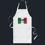 Italianen doen het beter grappig BBQ-pron voor man Lang Schort<br><div class="desc">Italianen doen het beter grappige BBQ-pron voor mannen en vrouwen. Humoureus citaat cadeauideeën voor hem en haar. Italiaanse vlag met typografie. Cute baking/kookgift idee voor chef-kokvader, moeder, moeder, oom, opa, man, broer, italiaans-amerikaanse familie enz. Patriottische vlag van Italië. Voeg je eigen grappige uitdrukking, gezegde of slogan toe. Barbecuespannen verkrijgbaar in...</div>
