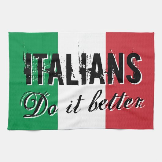 Italianen doen het beter grappige keukenhanddoeken (Horizontaal)