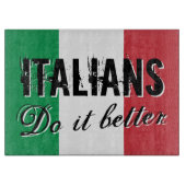 Italianen doen het beter met een glazen snijbord snijplank (Voorkant)