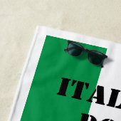 Italianen doen het beter onder de italiaanse vlag strandlaken (In situ)