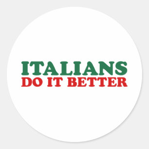 Italianen doen het beter ronde sticker
