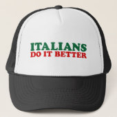 Italianen doen het beter trucker pet (Voorkant)