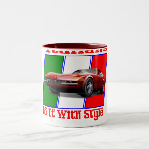 Italianen doen het met stijl tweekleurige koffiemok