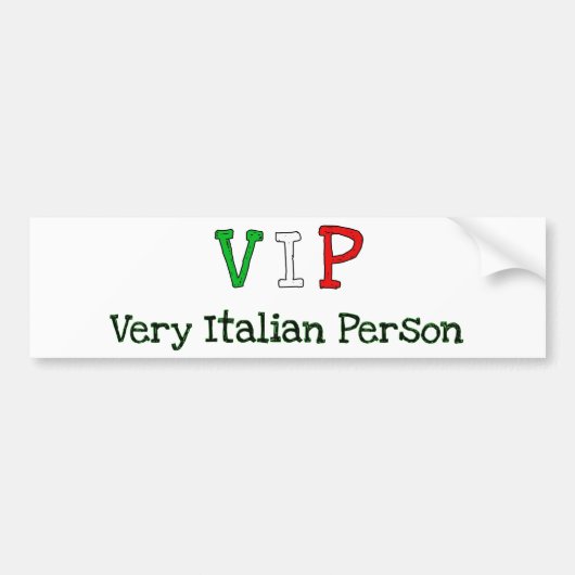 Italianen en trots bumpersticker (Voorkant)