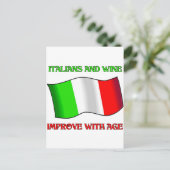 Italianen en wijn, verbeteren met de leeftijd briefkaart (Staand voorkant)