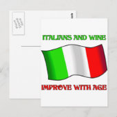 Italianen en wijn, verbeteren met de leeftijd briefkaart (Voorkant / Achterkant)