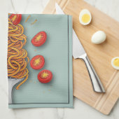 Italianen houden van pasta theedoek (Quarter Fold)