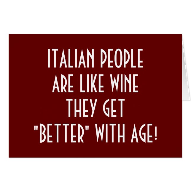 **ITALIANEN KRIJGEN BETER MET LEEFTIJD** U KRIJGT  (Voorkant Horizontaal)