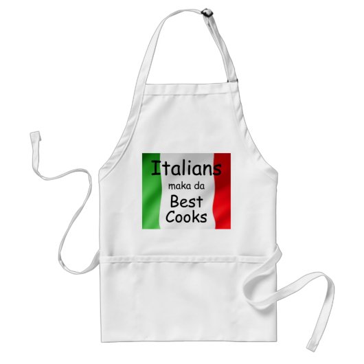 Italianen Maka Da Best Cooks Standaard Schort (Voorkant)
