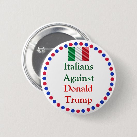 italianen tegen de Button van donald trump (Voorkant /achterkant)