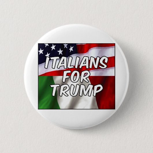 Italianen voor Trump Ronde Button 5,7 Cm (Voorkant)