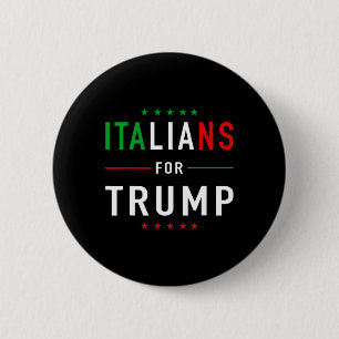 Italianen voor Trump Taliano-aanhanger Donald Trum Ronde Button 5,7 Cm