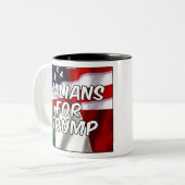 Italianen voor Trump Tweekleurige Koffiemok (Voorkant links)