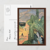 Italiano: Calvario Breton (Il Cristo Verde) Briefkaart (Voorkant / Achterkant)