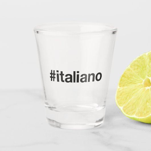ITALIANO Hashtag Shot Glas (Voorkant)