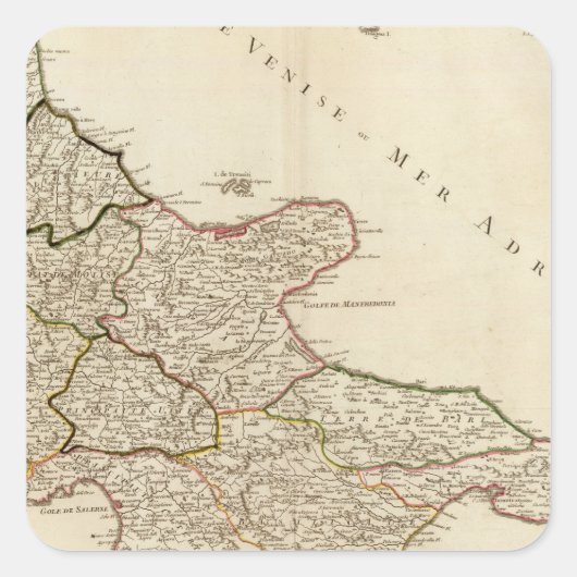 Italië 10 vierkante sticker (Voorkant)