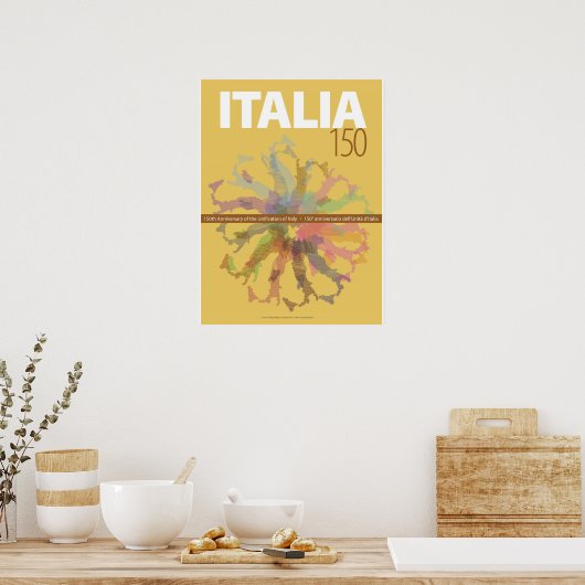 Italië 150e Jubileum van het Poster van de Unifica (Keuken)