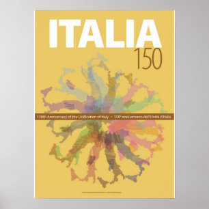 Italië 150e Jubileum van het Poster van de Unifica