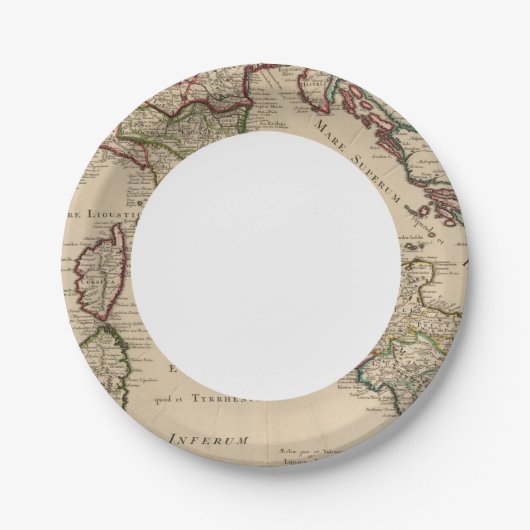 Italië 16 papieren bordje (Voorkant)