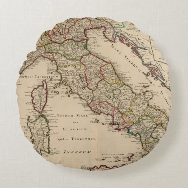 Italië 16 rond kussen (Voorkant)