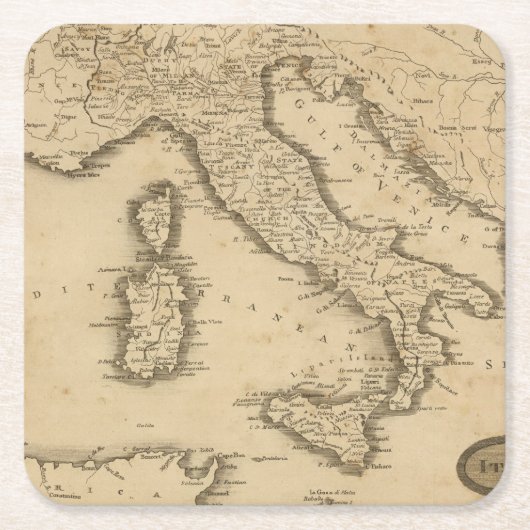 Italië 18 kartonnen onderzetters (Voorkant)