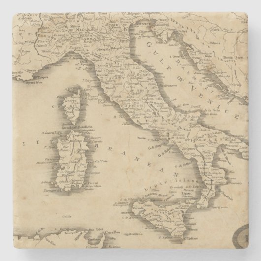 Italië 18 stenen onderzetter (Voorkant)